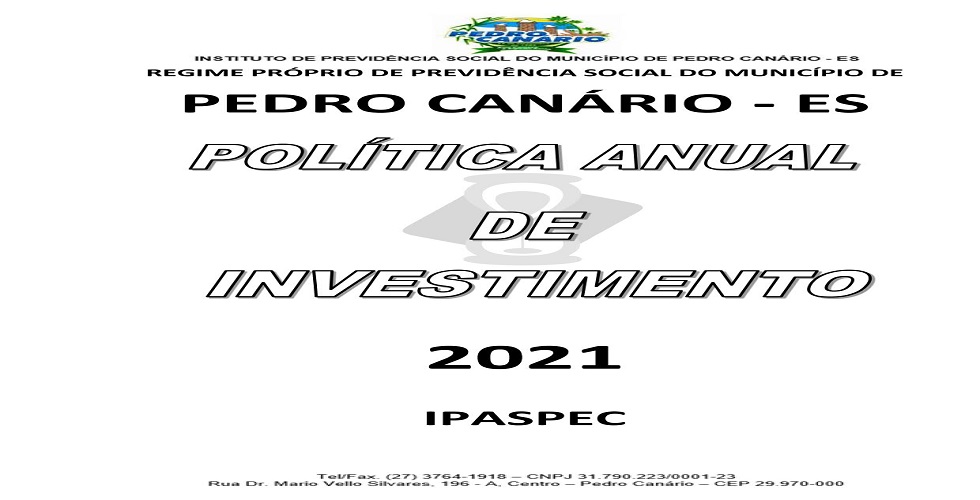 O Conselho Municipal de Previdência, em reunião dia 17/12/2020, aprovou por unanimidade a Política Anual de Investimentos para 2021. 